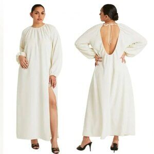 Hill House Simone Dress Coconut Milk Crepe Medium